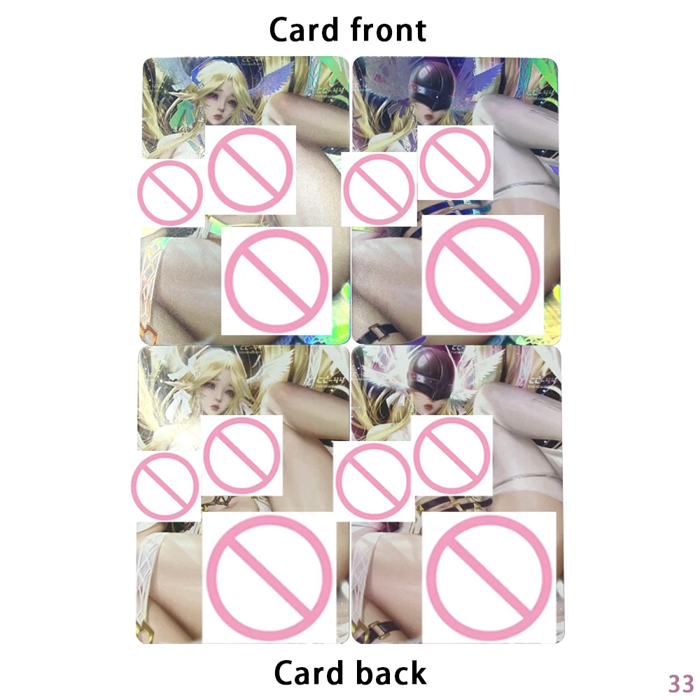 2 قطعة/المجموعة أنيمي Waifu عارية بالكامل جمع بطاقة مفلس الجمال عارية بطاقة الانكسار اللون فلاش Otaku هدايا تصميم جديد #4