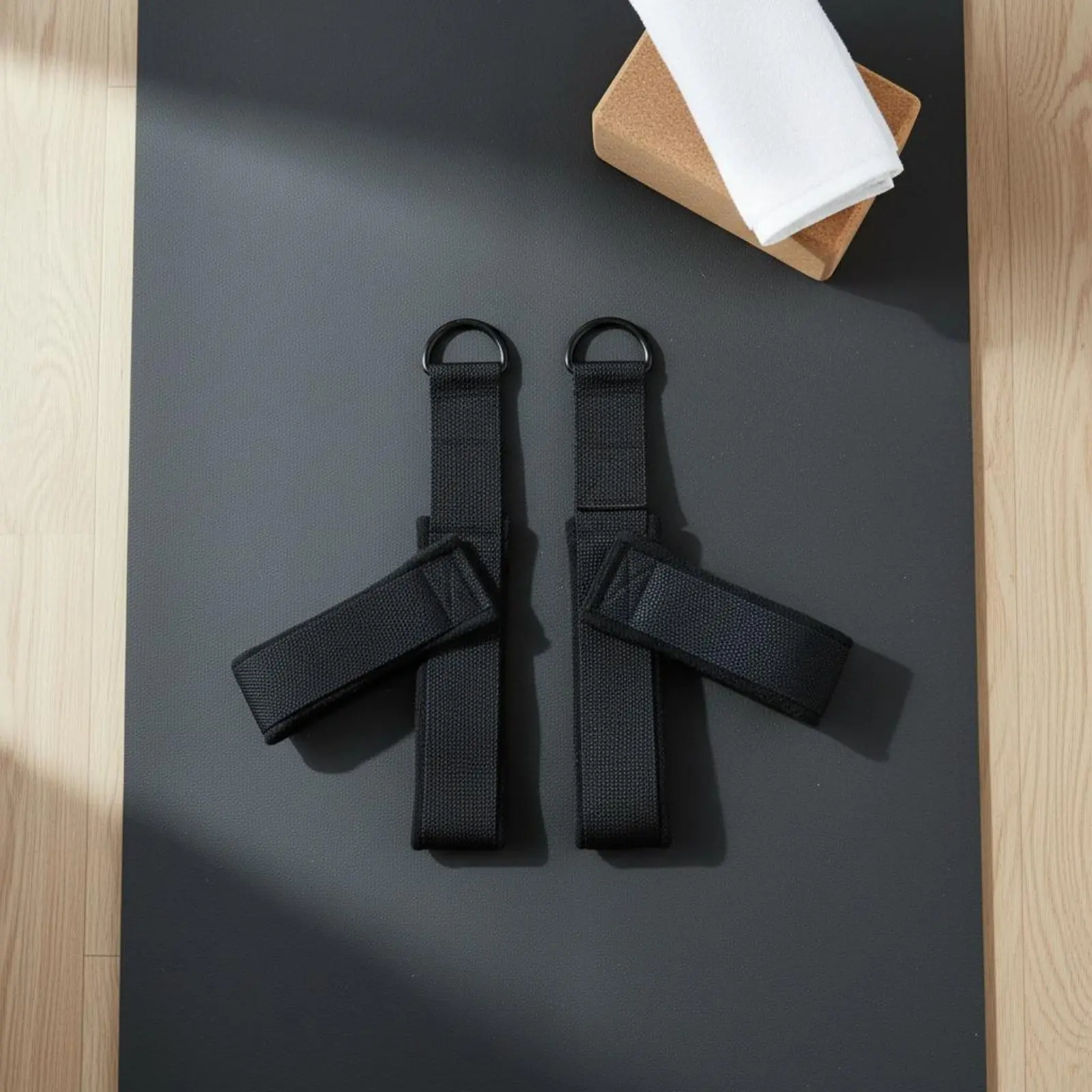 2 Pieces Double Loop Pilates Strap Non-Slip Reformer Foot Pedal Stretching Hand Pull Loop Central Bed Long-Lasting