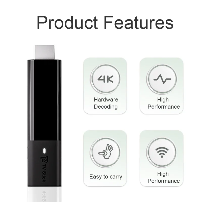 T2 Tv Stick 4K S905W2 Bluetooth 5.0 Android 11.0 Smart Tv Stick 2.4G Wifi 2G 8G tv Box