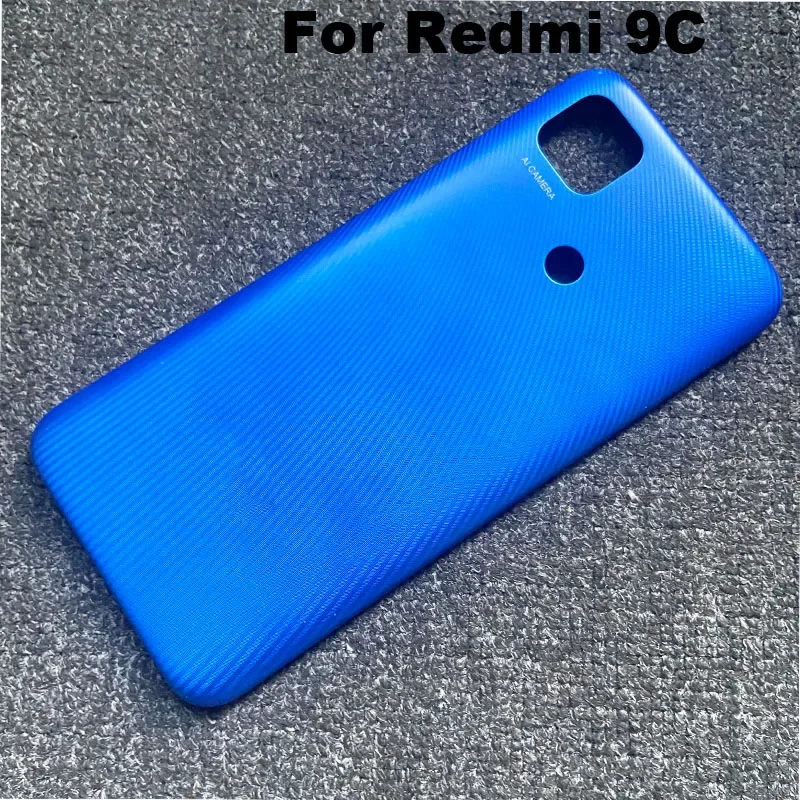 For Xiaomi Redmi 9C Battery Cover Back Glass Housing Rear Door Case Panel With Camera Lens New M2006C3MG M2006C3MT