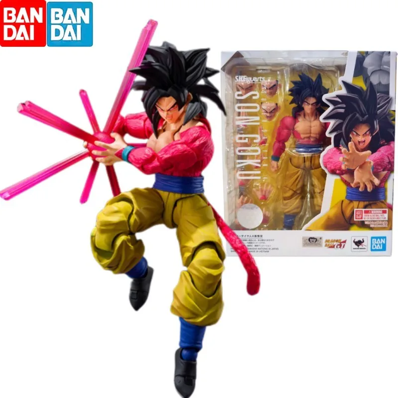 

New Bandai Original S.h.figuarts Shf Dragon Ball Gt Super Saiyan 4 Son Goku Anime Action Figure Finished Model Robot Toy Gift