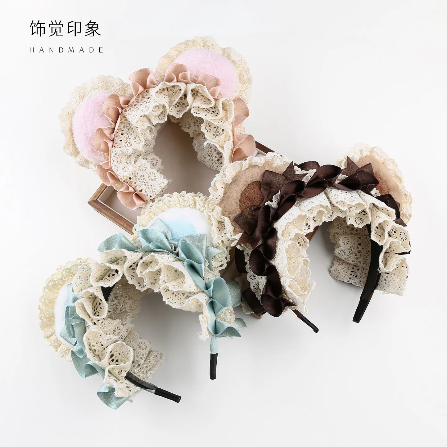 Original Chocolate Bear Lolita Headband Headwear Cute Milk Coffee Japanese Lolita Kc Headband Top Hat