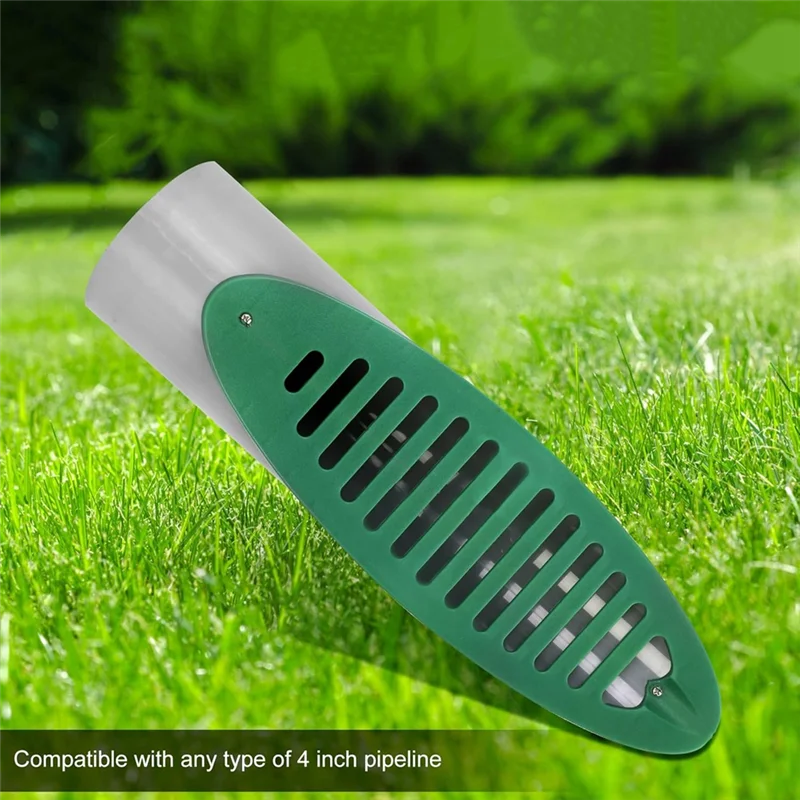 WHYY-4Inch Angled Drainage Grate Yard Drain, Yard Drain Emitter Drainage Pipe For Sump Pump Discharge & Downspout Extensions