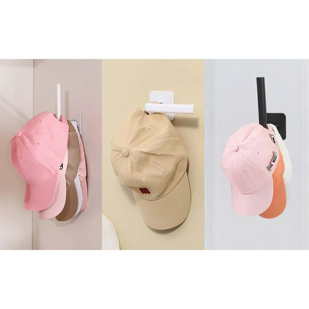 1Pcs New Storage Organizer Hat Rack No Drilling Kitchen Wall Cap Hook Holder Adhesive Baseball Cap Hanger for Door Closet