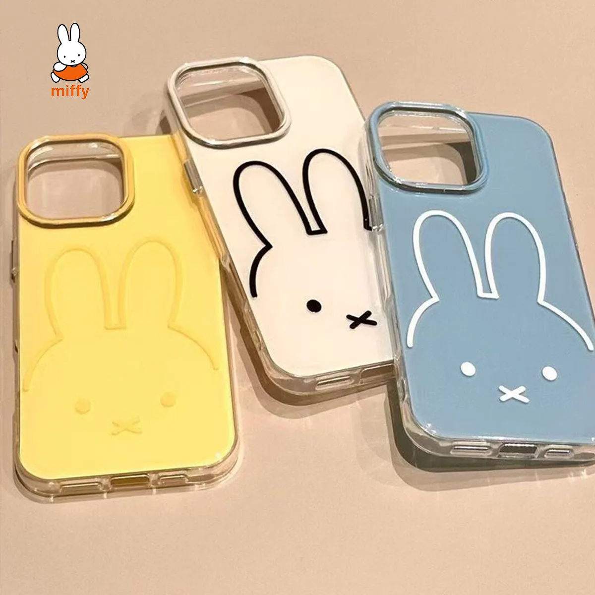 

Чехол для мобильного телефона Miffy Kawaii с рисунком милого кролика, чехол для телефона в стиле аниме, подходит для Iphone 16 Pro Max 15 14 13 Pro Max