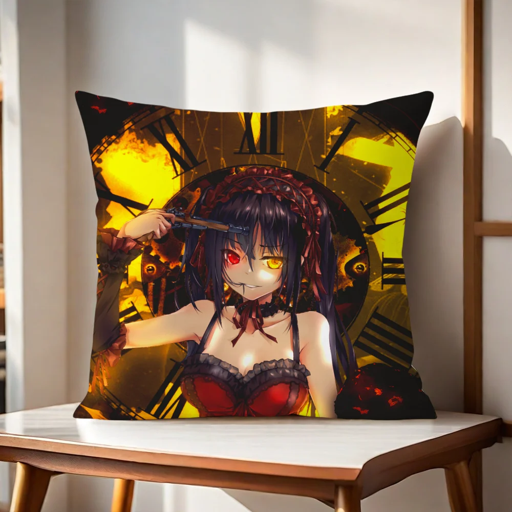 Tokisaki Kurumi Anime Pillow cover Sofa living Printing Decoration Room Home Office Coffee Shop Car Nordic Simplicity Cover