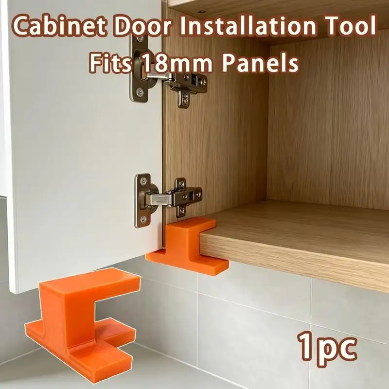Cabinet Door Installation Jig Woodworking Locator T-Type Corner Bracket 18MM Clamping Tool For Floor Ceiling Cabinets