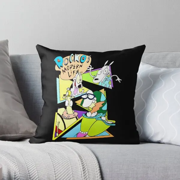 Cartoon Kids Vintage Cartoon Movies  Printing Throw Pillow Cover Decor Bedroom Square Fashion Anime Pillows not include One Side