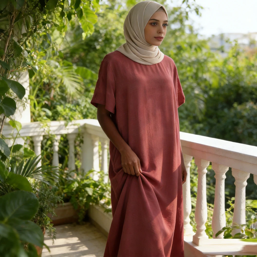 

Ramadan Dubai Abaya Kaftan Modest Inner Dresses for Women Islam Clothing Muslim Inside Dress Robe Musulmane Femme Vestidos Gown