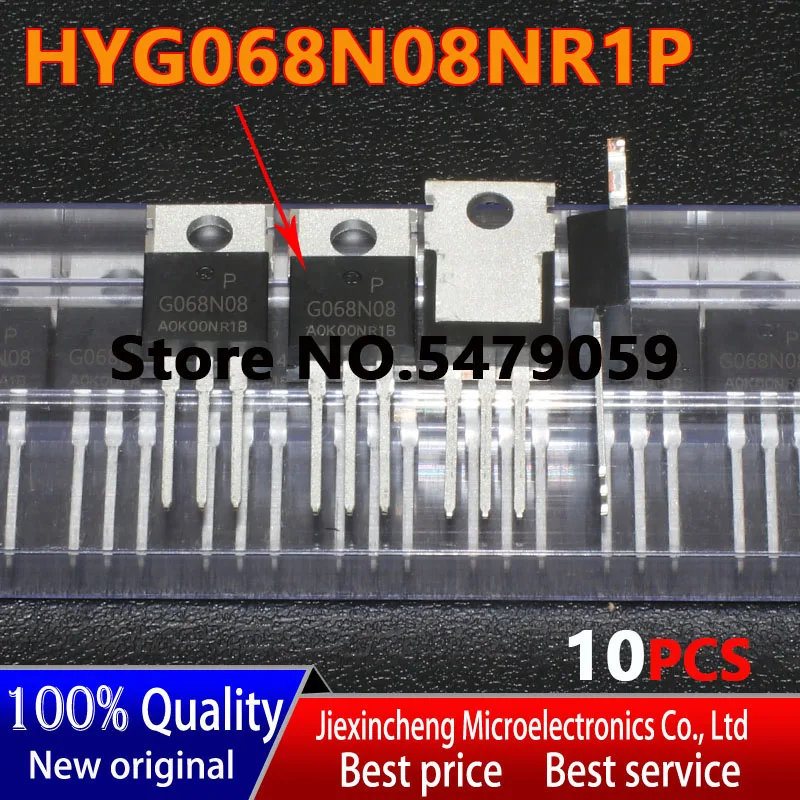 10 Buah HYG068N08NR1P G068N08 HYG068N08 TO-220 80V/160A MOSFET Baru Asli
