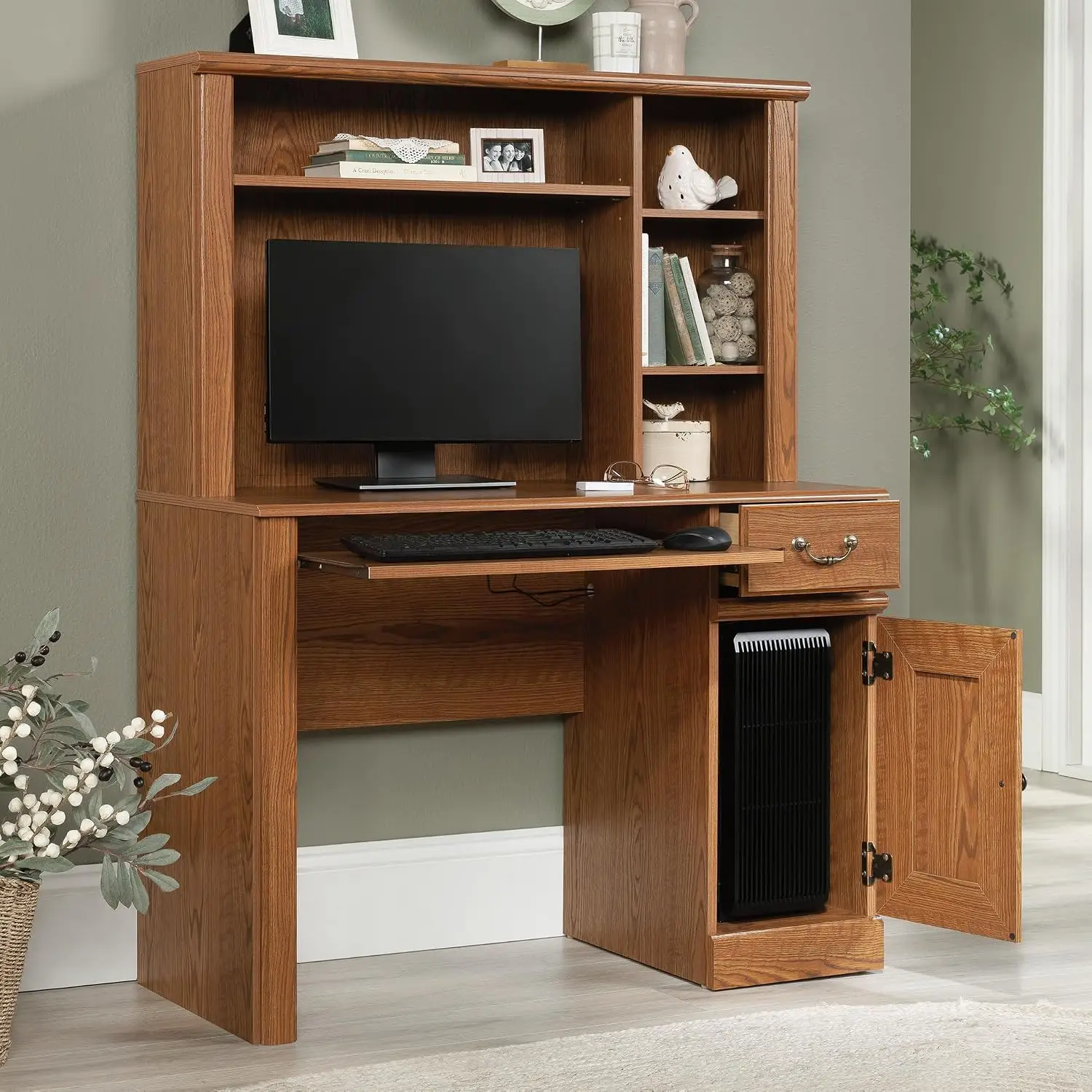 Computer Desk with Storage Shelves & File Drawer for Home Office, 47 Inch, Customized