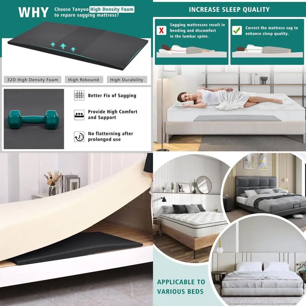 

Опорные подушечки для кровати из пенопласта высокой плотности, 47x25x2, 2 шт., ремонт тонущих матрасов, продлевают срок службы