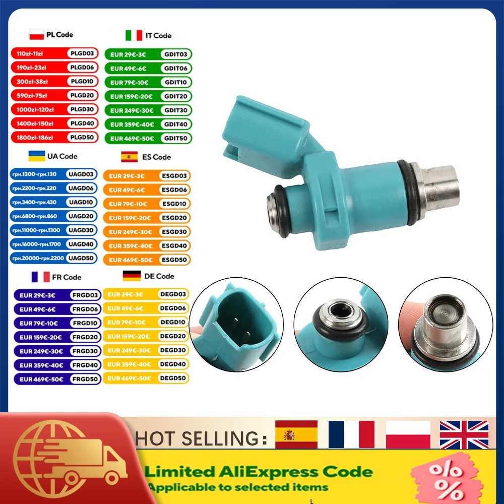 

New 4PCS Fuel Injectors for Yamaha 40HP 50HP 60HP 4-Stroke Outboard Engine OE# 6C5-13761-00-00 High Performance Replacement