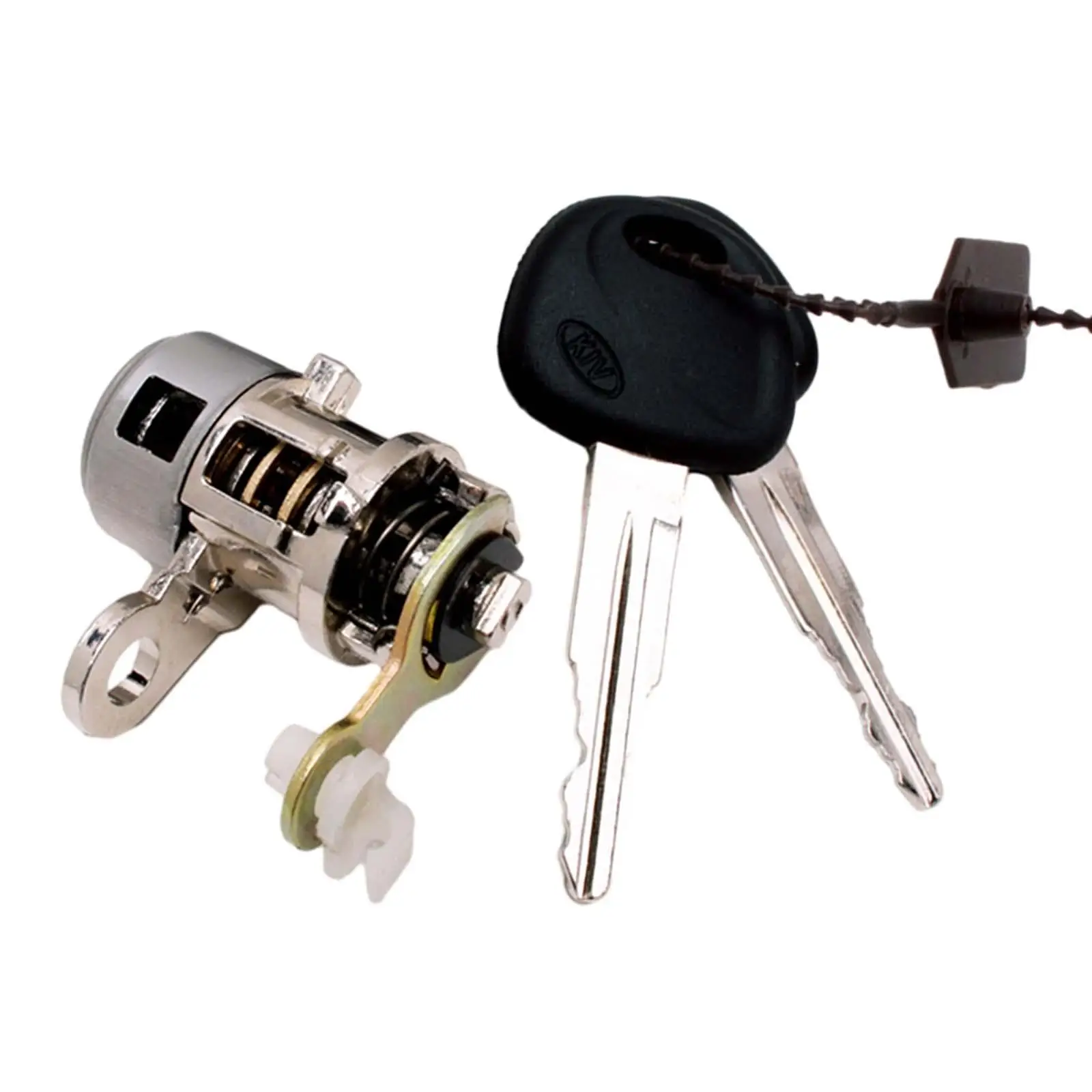 Door Lock Cylinder Cars Door Lock with 2 Keys Easy Installation Portable Front Left or Right Replacement Door Lock Tumbler