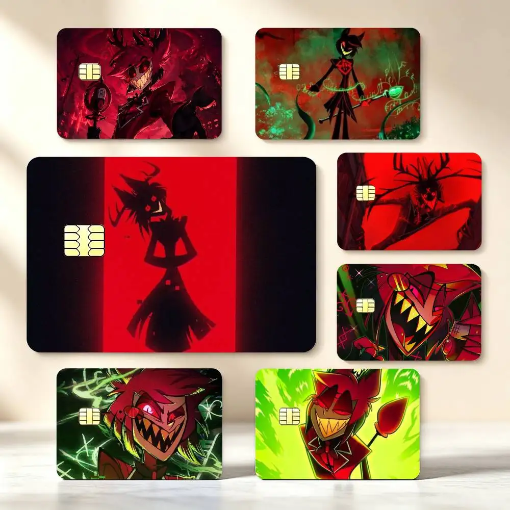 A-Alastor Hazbin H-Hotel Credit Card Stickers Skin For Bank Debit Decorative Protection Scratch-resistant Gift