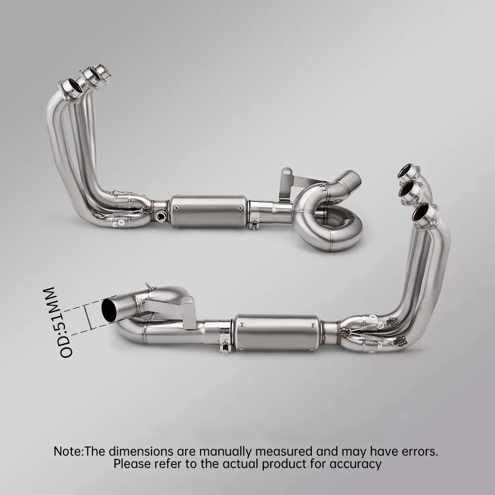 51mm Motorcycle Exhaust Muffler Connection For 675SR NK675 675 SR CF675SR 2024 2025 Escape Front Link Pipe