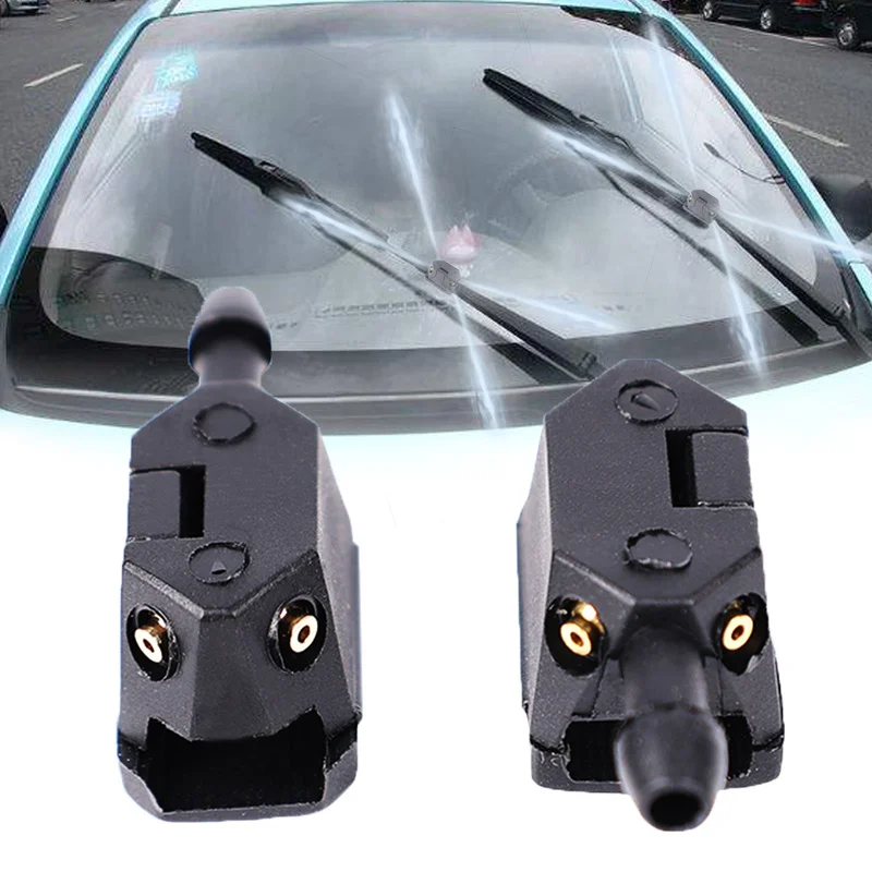 2 Pcs General Motors Windshield Washer Wiper Nozzles Car Wiper Spray Nozzles Mounted On 8mm 9mm Arms Adjustable 4-Way Upgrade