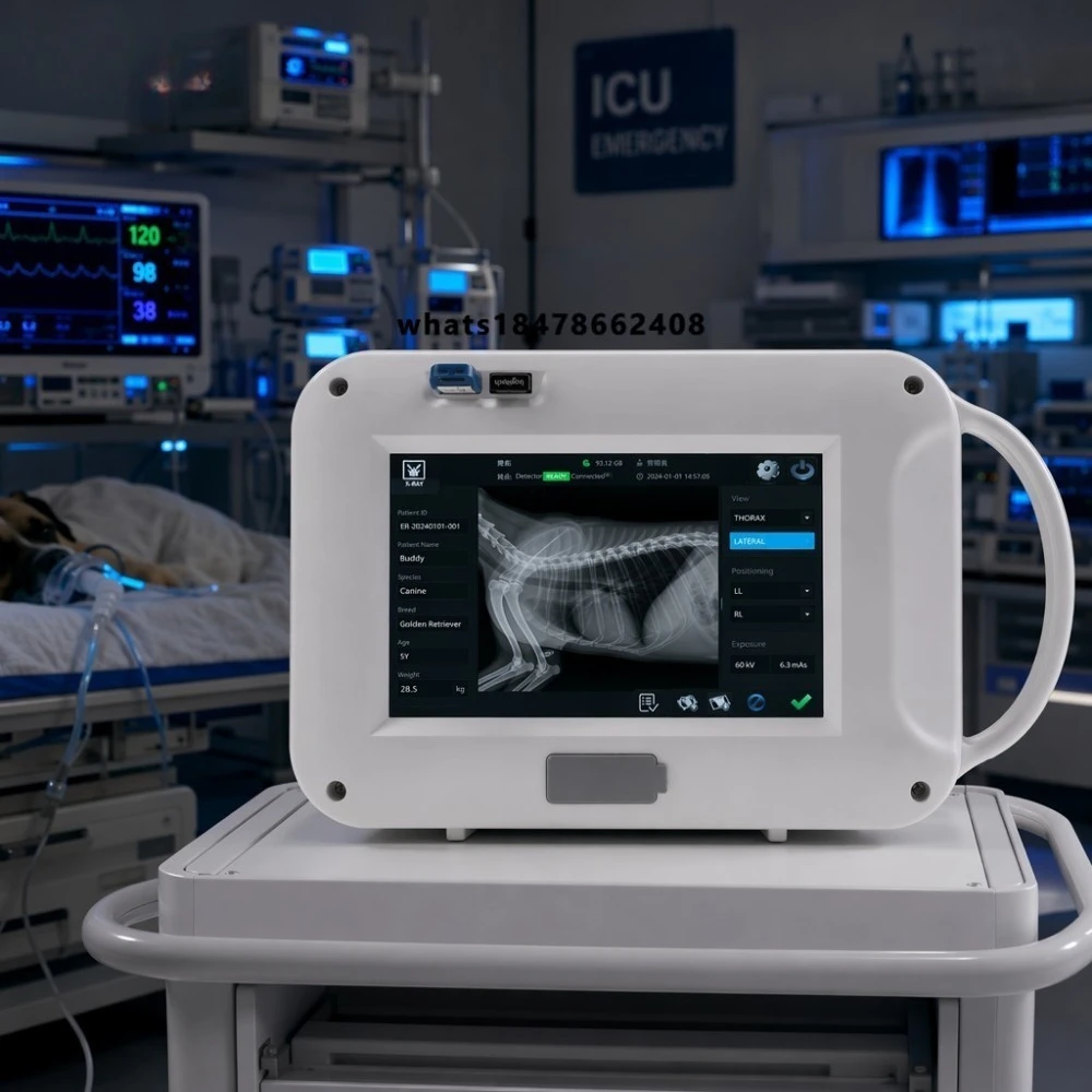 Animal digital X-ray machine, portable DR flat-panel veterinary X-ray handheld clinic equipment system