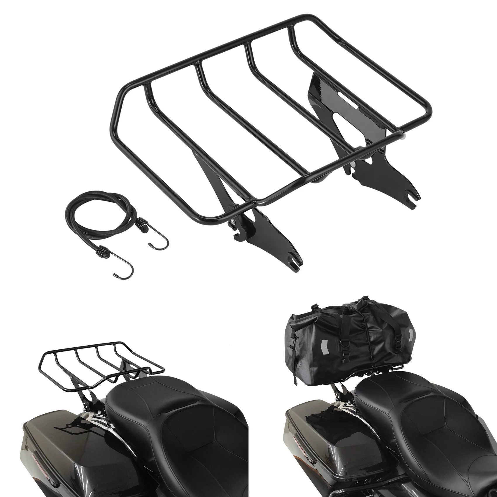 Quick Release Rear Luggage Rack Fit For Harley Touring Street Road Glide 2014-2025 Motorcycle