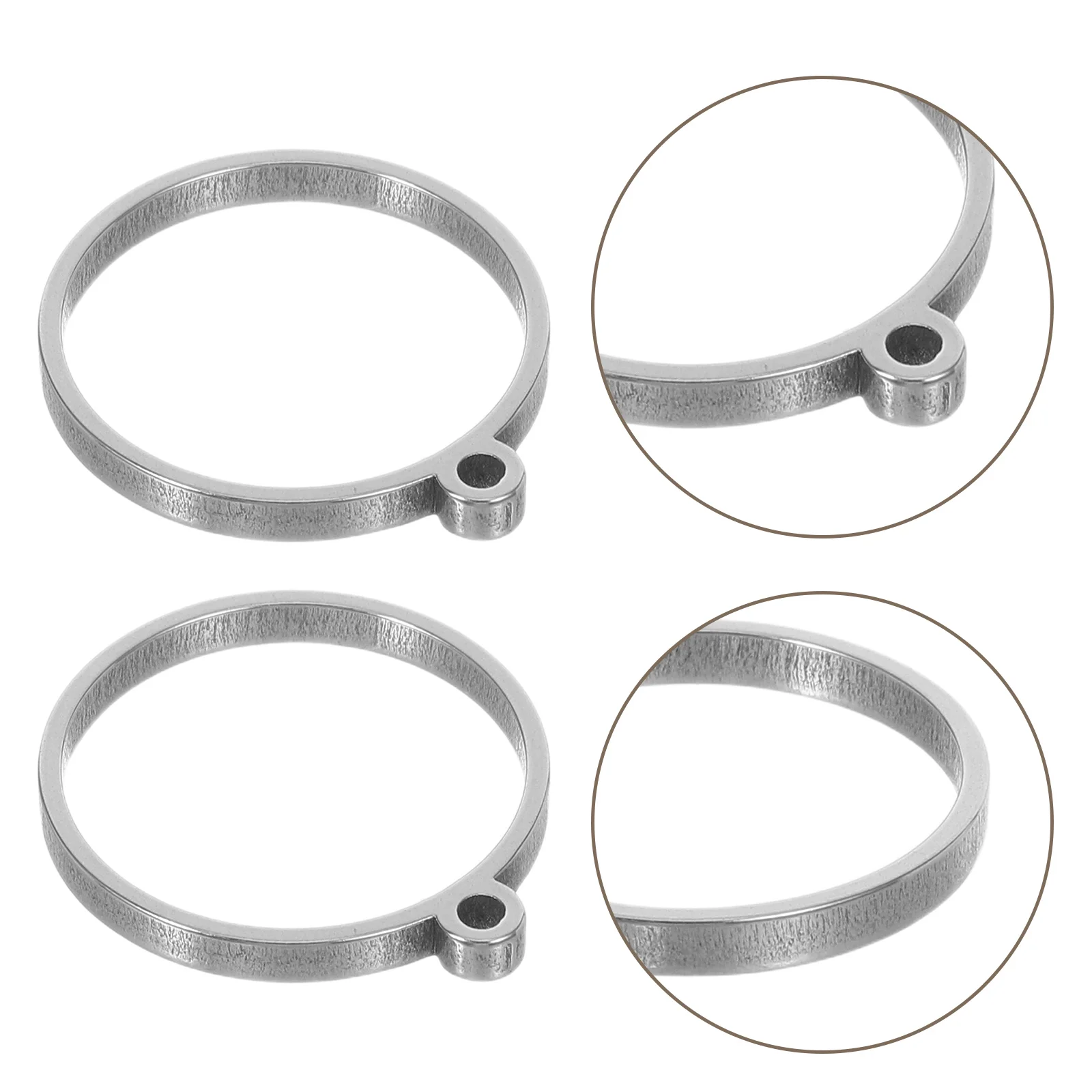 

10 Pcs Pendant Frame Bezels for Resin Jewelry Stainless Steel Open Pendants Round Making Hollow Charm