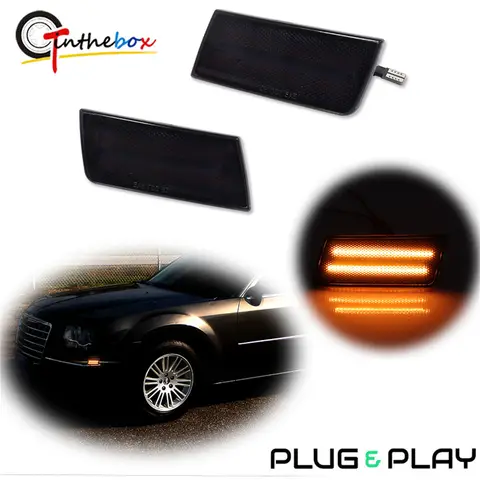 Luz LED de posición lateral para coche, lámpara de estacionamiento para Chrysler 300, 2005, 2006, 2007, 2008, 2009, 2010, 2 piezas