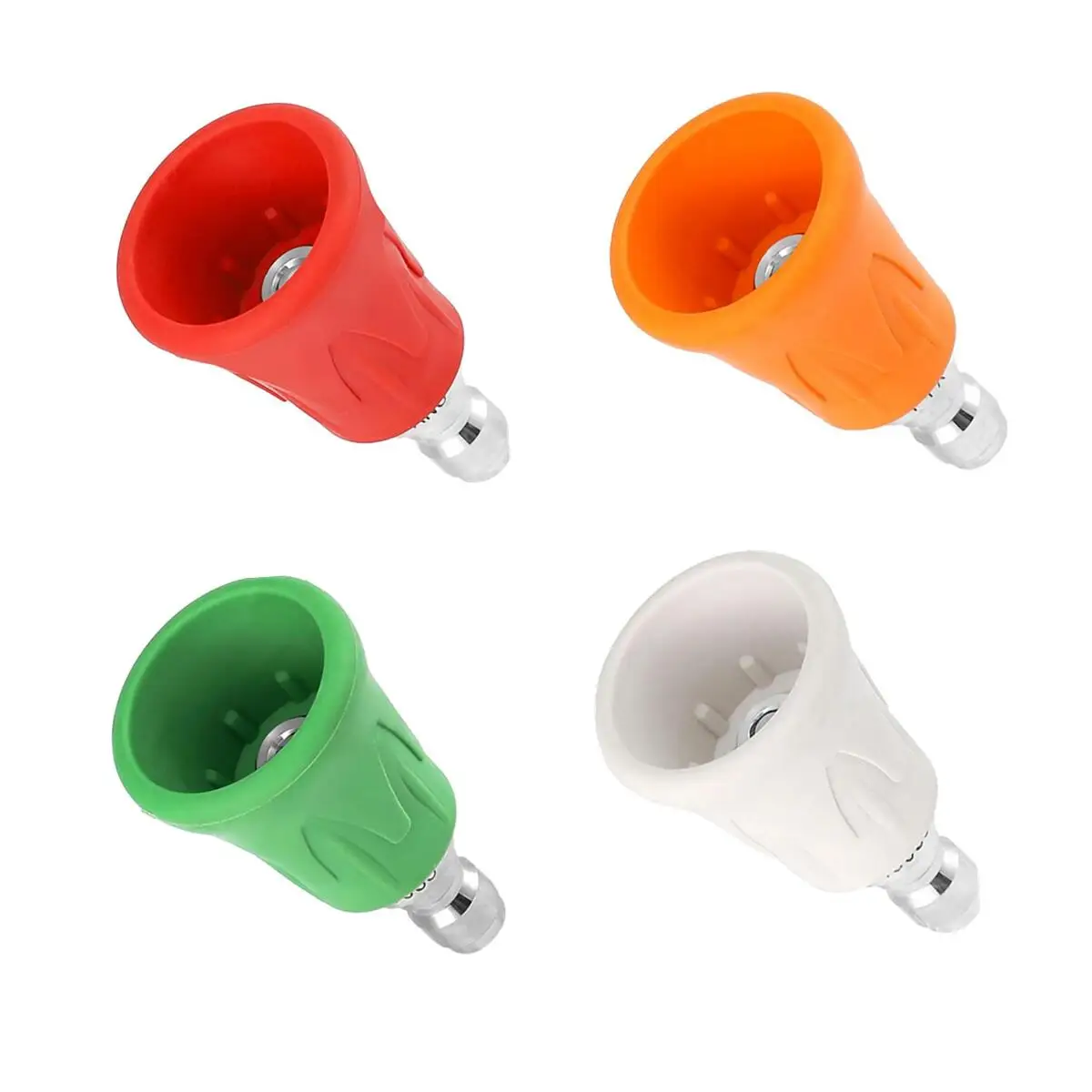 Puntas de boquilla de rociador de sector de lavadora de coche con funda de goma suave boquillas de pistola de lavado de alta presión 1/4 "DN8