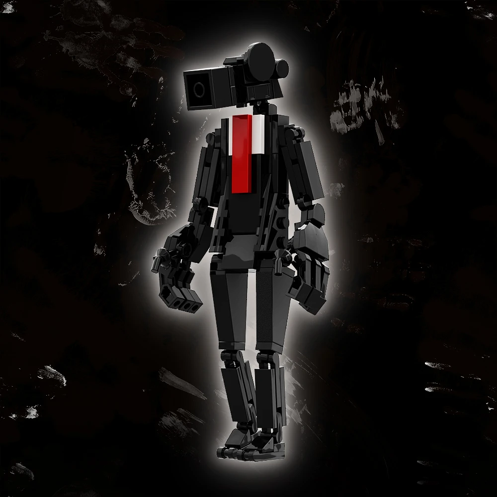 مجموعة كتل بناء مرحاض Skibidi المصور ، لعبة مرحاض التزلج ، دمية قطيفة ، كاميرا عتيقة ، شخصية رجل ، ألعاب نموذجية ، جديدة #4