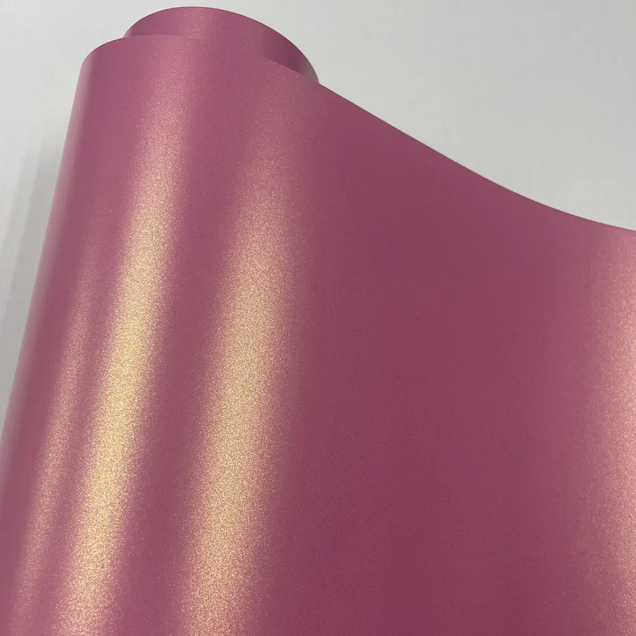 Premium Goldsands Glitter Pink Vinyl Wrap for Motorcycle Car Interior, Matte Films Small Sheet Decals Roll