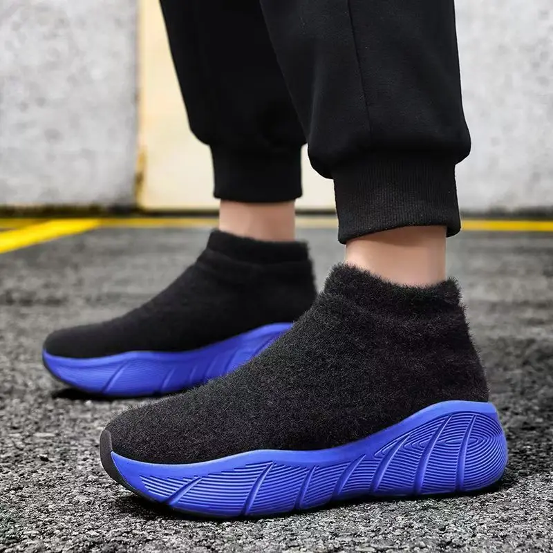 أحذية شتوية دافئة معزولة عالية الجودة مع حشوة مضافة مناسبة لكل من الرجال والنساء تتميز بجوارب خفيفة الوزن بنعل سميك 35-46 #5