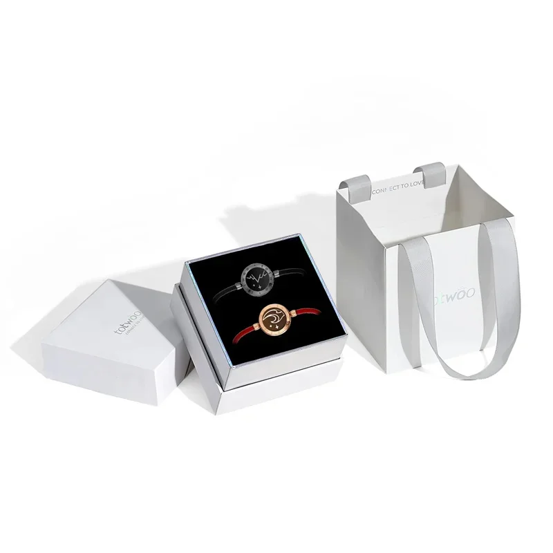 TOTWOO Braccialetti touch a lunga distanza per coppie, vibrazioni e illuminano per braccialetti per coppie d'amore, regalo di San Valentino per l'amore