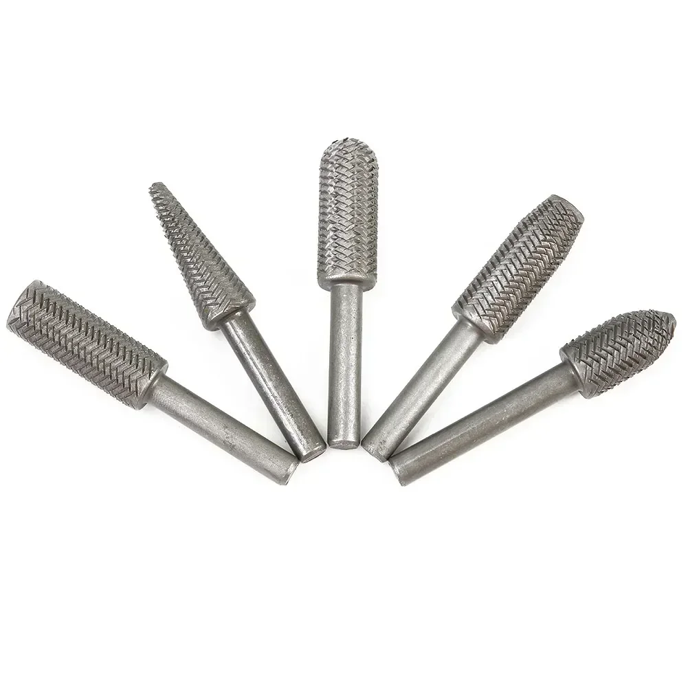 Rotary File Rotary Rasp Total Length 6cm 5 Pcs For Use In Milling Heat Treated High Carbon Steel Shaping Of Steel High Quality