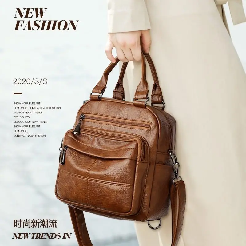 Bag 2023 New Autumn Winter Retro Women Bag Portable Shoulder Crossbody Three-Purpose Bag