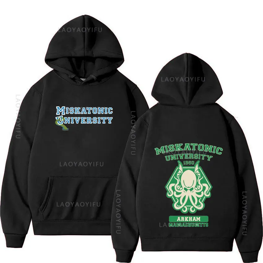 Miskatonic University Theme Bluzy z kapturem dla mężczyzn Bluzy męskie Nowe i graficzne wiosenne i jesienne bluzy z długim rękawem