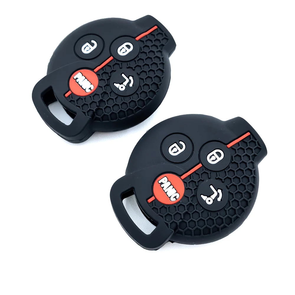 4 Buttons For Benz Brabus 451 Silicone Car Key Case Cover For Benz Smart 450 City Coupe Cabrio Crossblade Fortwo Roadster K