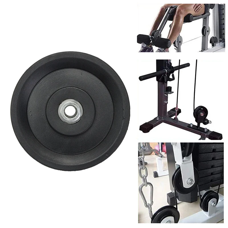 115MM Universal Nylon Pulley Wheel Bearing Pulley Wheel wear‑Resistant For Cable Machine Gym Equipment Part Garage Door