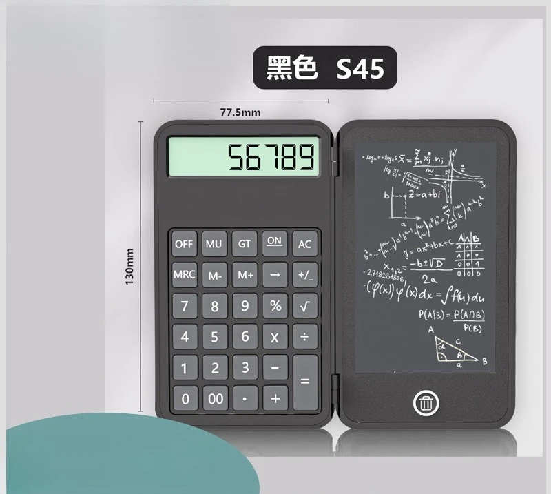 Calculator with Writing Pad High School Student Portable Science Pocket Notepad