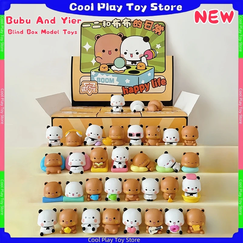 New Original Panda Bubu And Yier Daily Life Series Blind Box Toys Cute Cartoon Panda Bear Doll Random Blind Box Children Gift