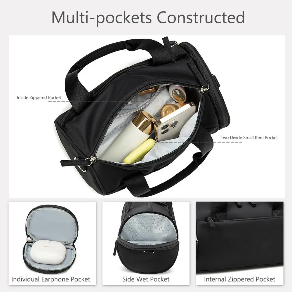 Multiple Pockets Mini Gym Bag Dance Adjustable Strap Small Duffle Bag Fitness Yoga Workout Sport Bags for Women Girls image 5
