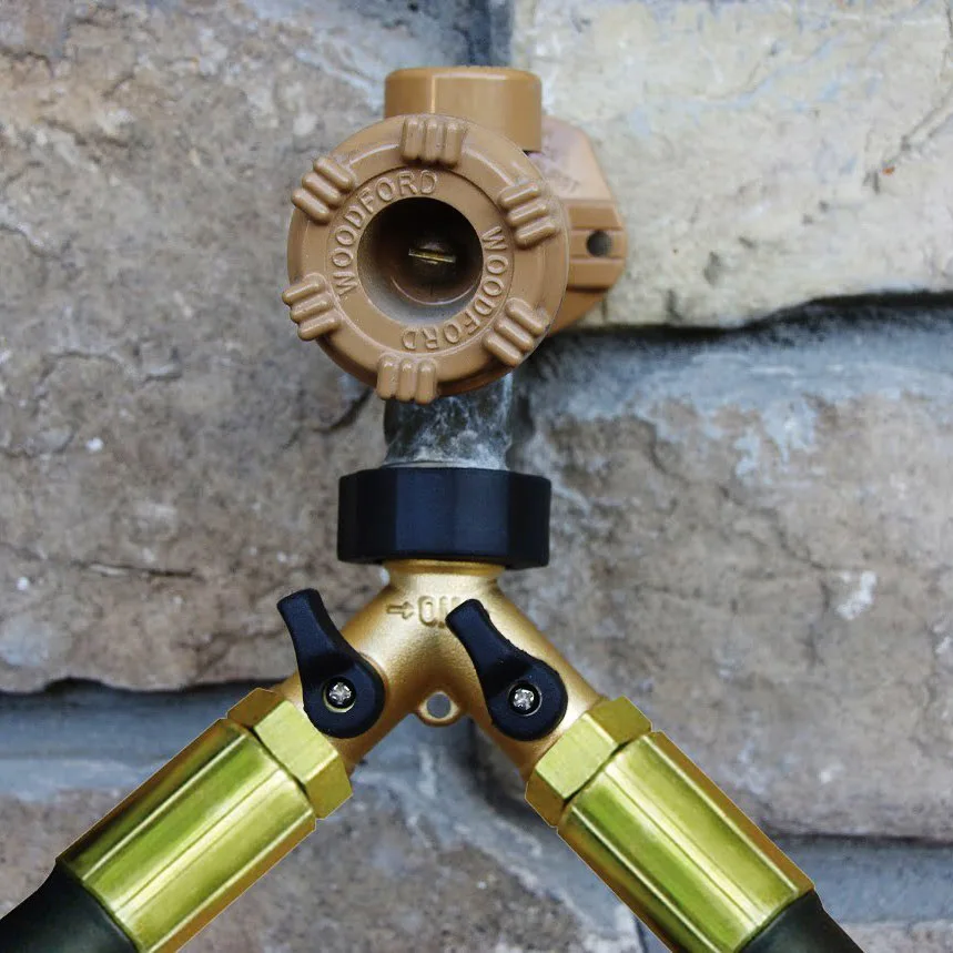 Y Type 3/4 Inch Brass Piece Splitter Loose Union  Garden Hose Splitter Watering Tap Connector Distributor For Outdoor Faucet