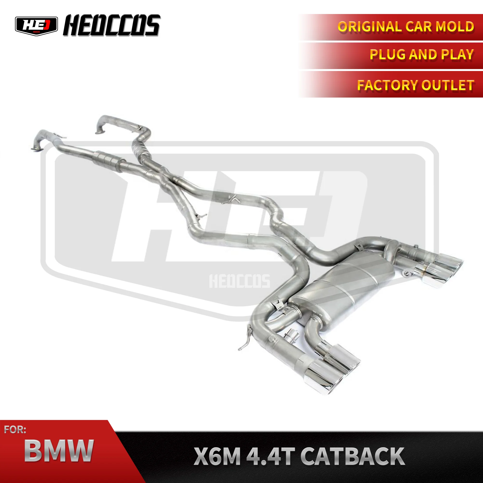 

HEO Hot Sales sport exhaust For BMW X5M F85/X6M F86 4.4T ss304 muffler valved catback valvetronic exhaust