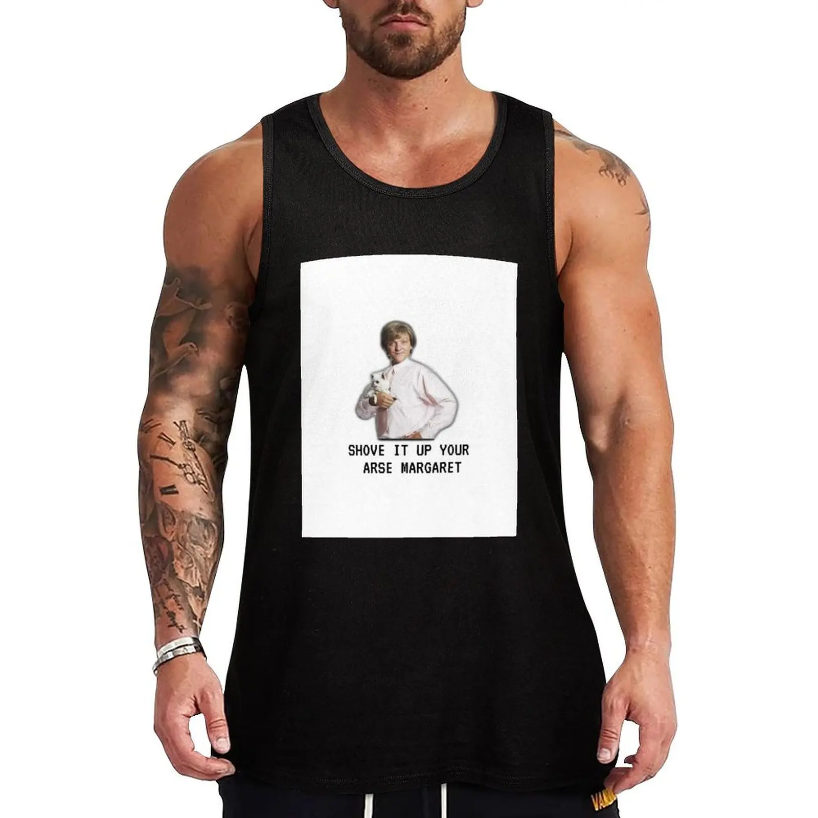 Mr G drama, Shove it up your arse margaret, Funny Tank Top Outdoor Casual Tank Top Sleeveless Loose Summer Top