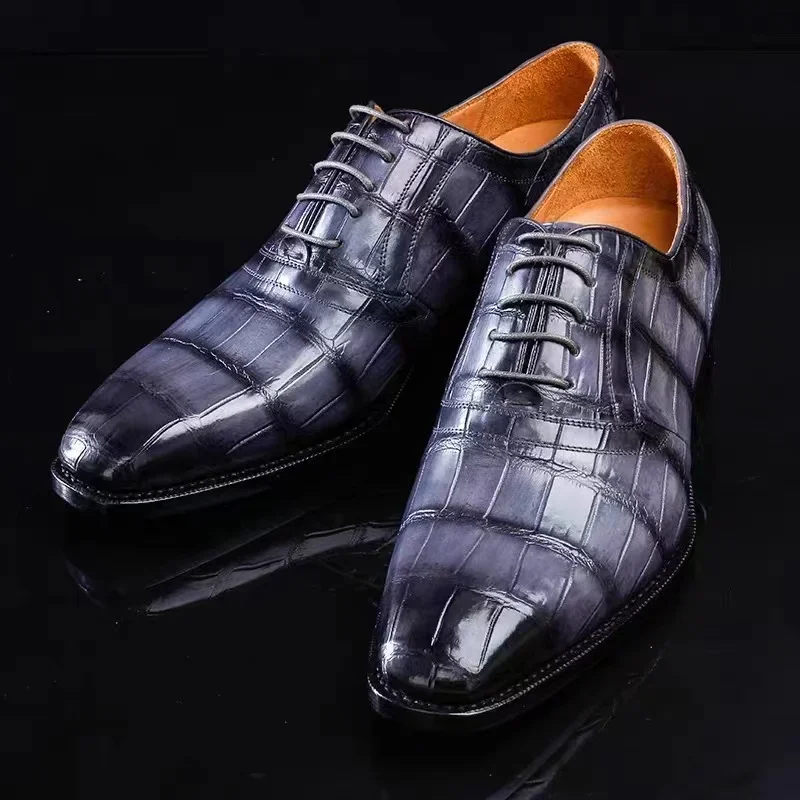 chue new men dress shoes male shoes for male crocodile