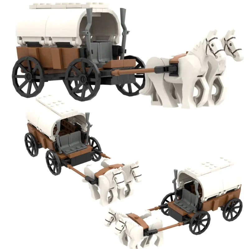 block MOC carriage medieval chariot prisoner car military weapon accessories weapon assembly small particles christmas gifts