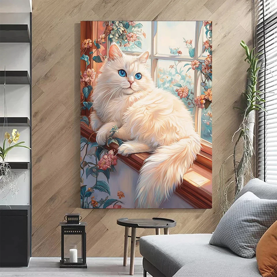 

5d Diy Diamond Painting New Cat Full Rhinestone Diamond Art Mosaic Handcraft Embroidery Home Decoration