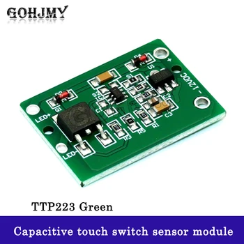 1 adet 12V kapasitif dokunmatik değiştirme sensörü modülü Push Button dokunmadan anahtar modülü röle DC 6-20V 3A TTP223 modülü ile Jog mandalı