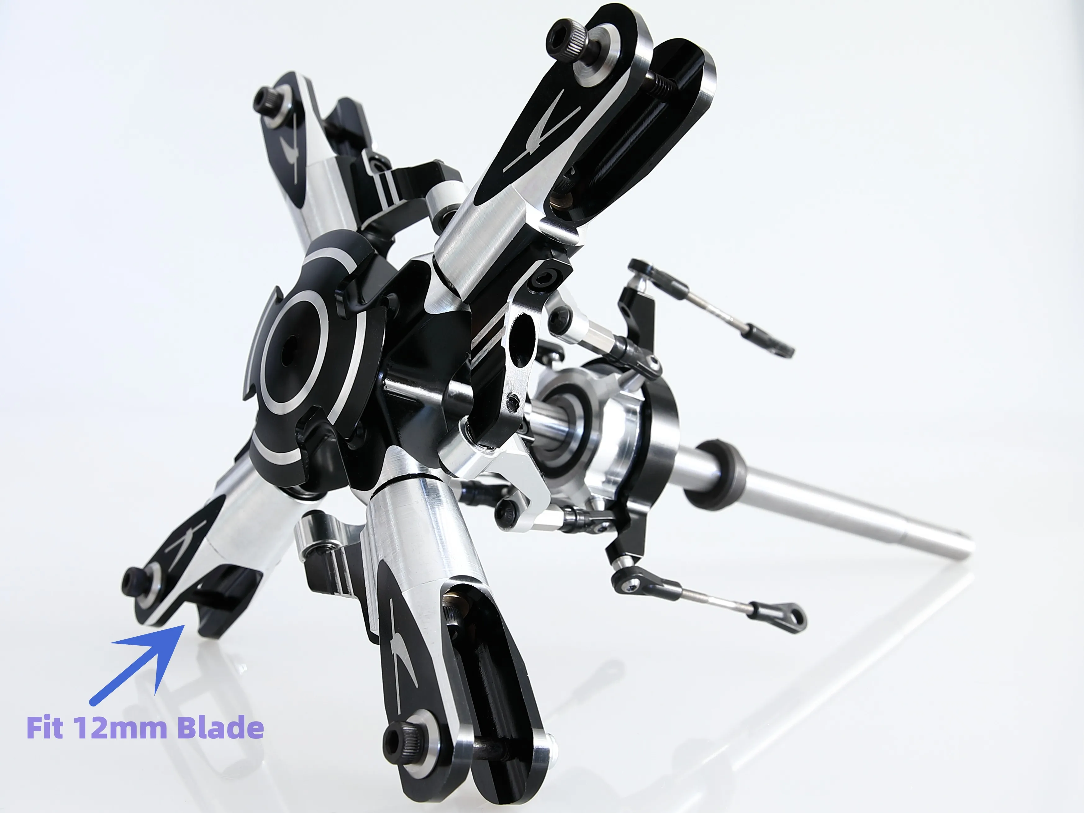 T-rex 550 600 DFC RC Hubschrauber Flybarless 4-Blatt-Rotorkopf-Kit für Align Trex 550 600 Ersatzteil – Detail 1