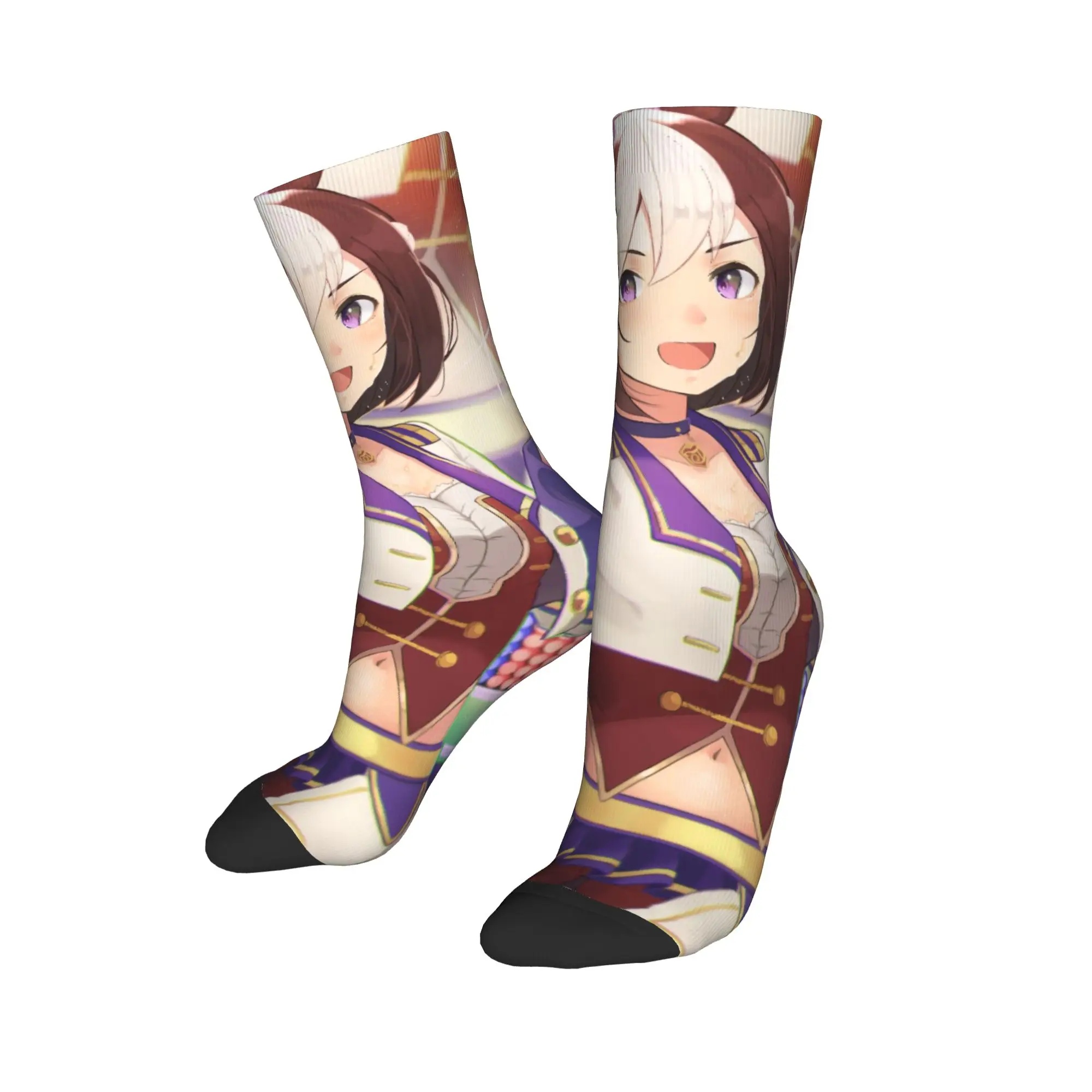 

Зимние теплые модные женские и мужские носки Uma Musume Pretty Derby, дышащие носки для скейтборда