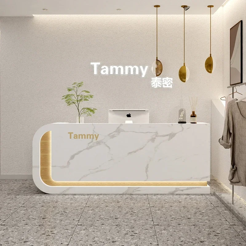 Information Cash Desk Luxury Conference Restaurant Wooden Office Reception Counter Shop Caisse Enregistreuse Furniture Office