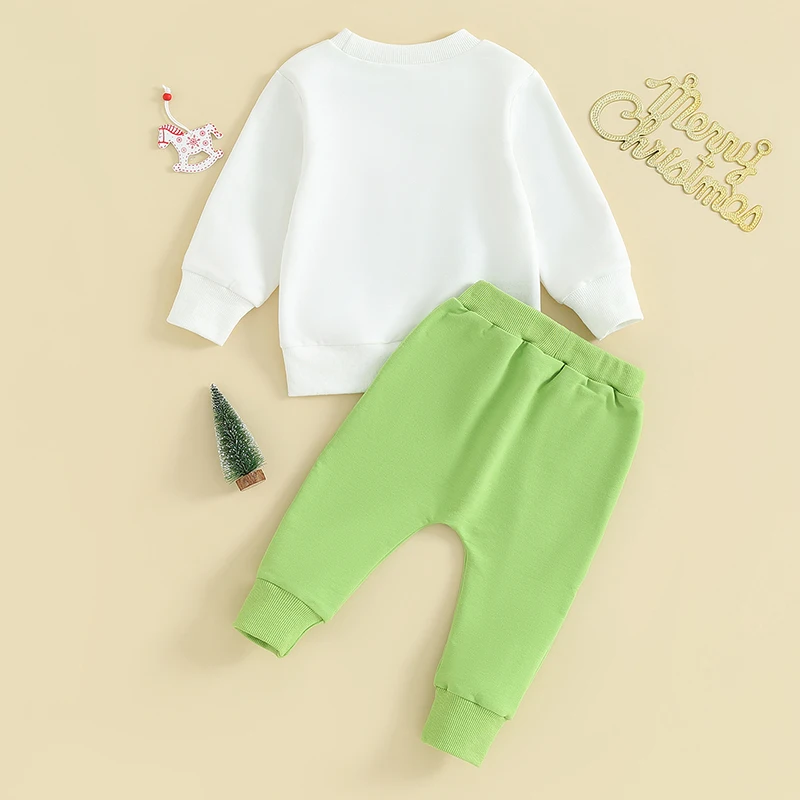 Toddler Baby Girl Boy Christmas Outfits 0 3 6 9 12 18 24Months 2t 3t Sweatshirt Long Sleeve Top Pants Fall Clothes Set