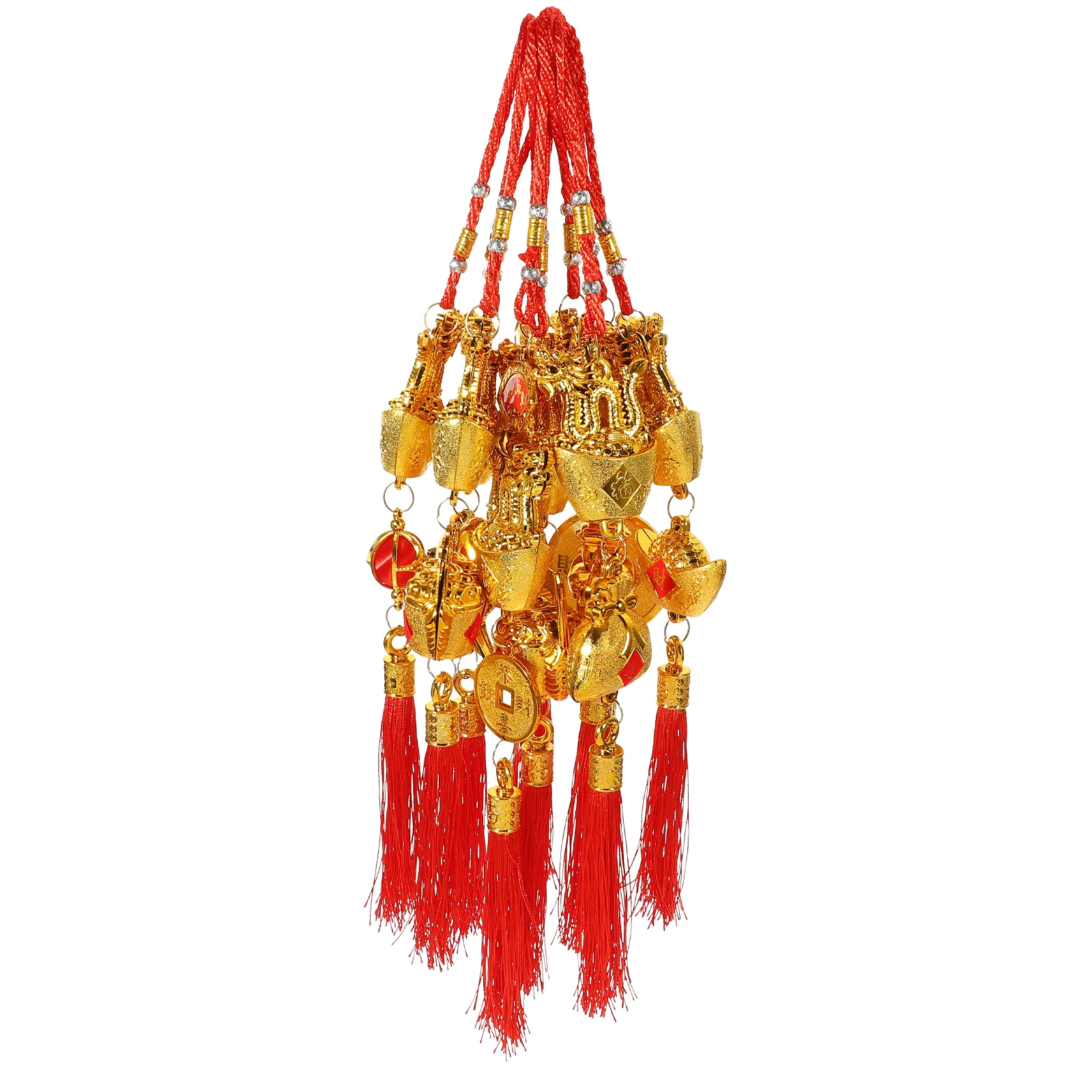 

10 Pcs Dragon Year Hanging Decor Chinese Knot Ornaments Indoor Outdoor New Year Supplies 2024 Bonsai Wall Car Decor